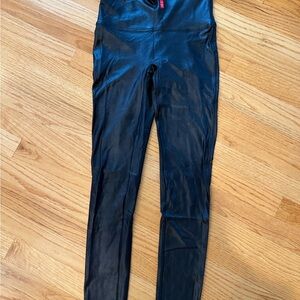 SPANX Faux Leather Black Leggings